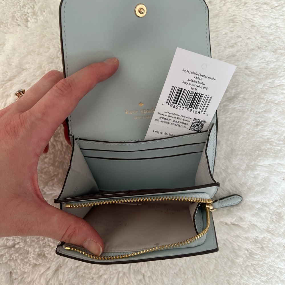 Kate Spade Kayla Small L-Zip Wallet, Hazy Morning - Picture 4 of 5